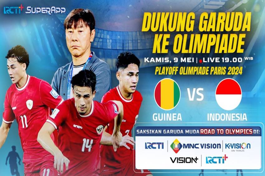 Kesempatan Terakhir Menuju Olimpiade Paris 2024, Tonton Playoff Indonesia vs Guinea di RCTI+