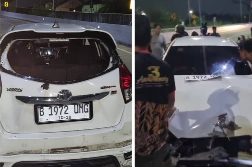 Viral Pengemudi Mobil Tabrak Lari di Gerbang Tol Margajaya Bekasi, Belasan Kendaraan Keserempet