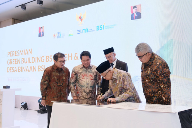 Wapres Resmikan Gedung Bank Syariah Ramah Lingkungan Pertama di Aceh