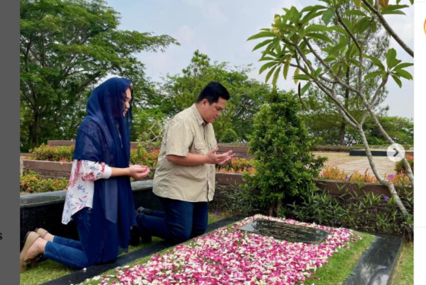 Jelang Pembekalan di Magelang, Erick Ziarah ke Makam Sang Ayah